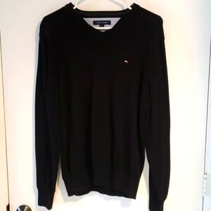 Tommy Hilfiger Black V Neck Sweater